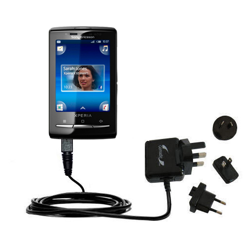International Wall Charger compatible with the Sony Ericsson Xperia Mini