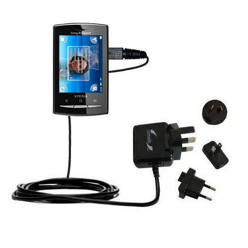 International Wall Charger compatible with the Sony Ericsson Xperia Pro