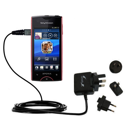 International Wall Charger compatible with the Sony Ericsson Xperia ray