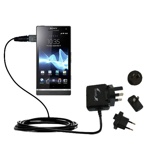 International Wall Charger compatible with the Sony Ericsson Xperia S