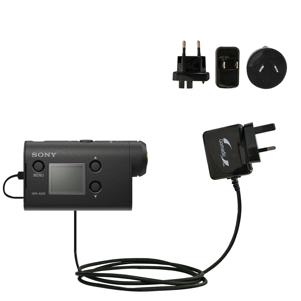 International Wall Charger compatible with the Sony HDR-AS50 / AS50