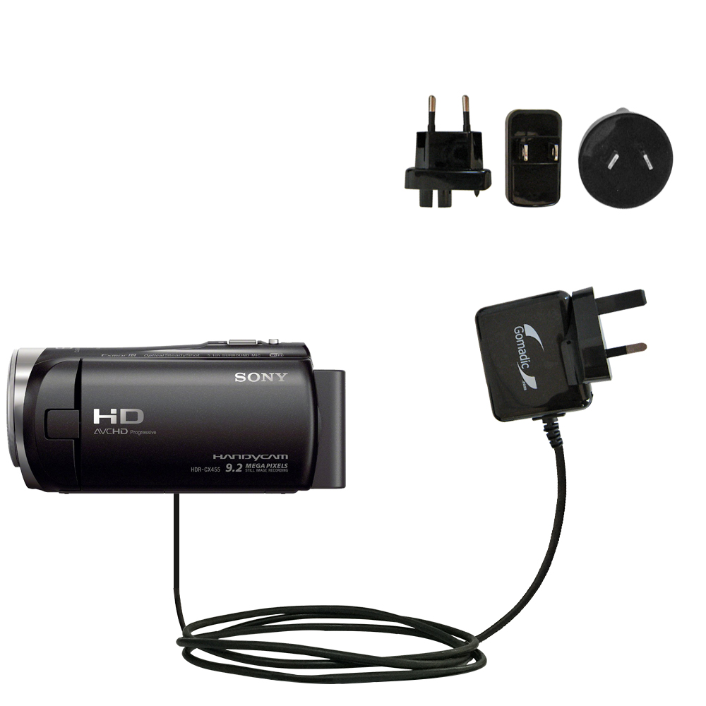 International Wall Charger compatible with the Sony HDR-CX455 / CX450 / CX485