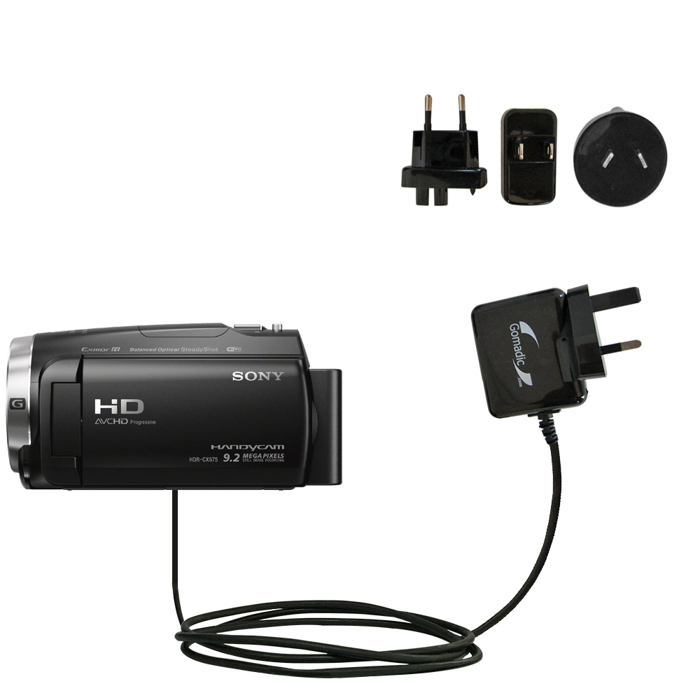 International Wall Charger compatible with the Sony HDR-CX675 / CX675