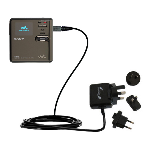 International Wall Charger compatible with the Sony MD WALKMAN MZ-RH