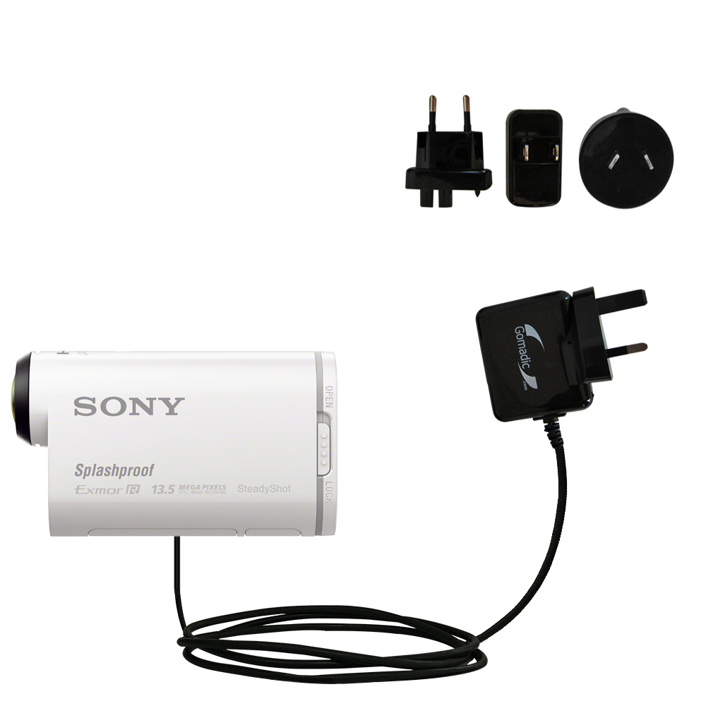 International Wall Charger compatible with the Sony POV Action Cam HDR-AS100
