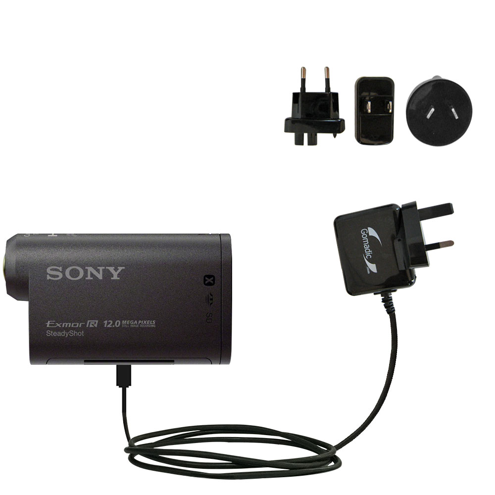 International Wall Charger compatible with the Sony POV HDR-AS30V