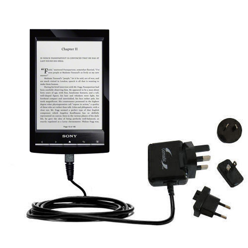 International Wall Charger compatible with the Sony PRS-T1 Reader