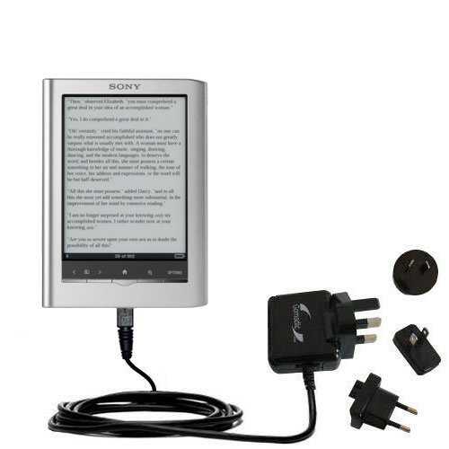 International Wall Charger compatible with the Sony PRS350 Reader Pocket Edition