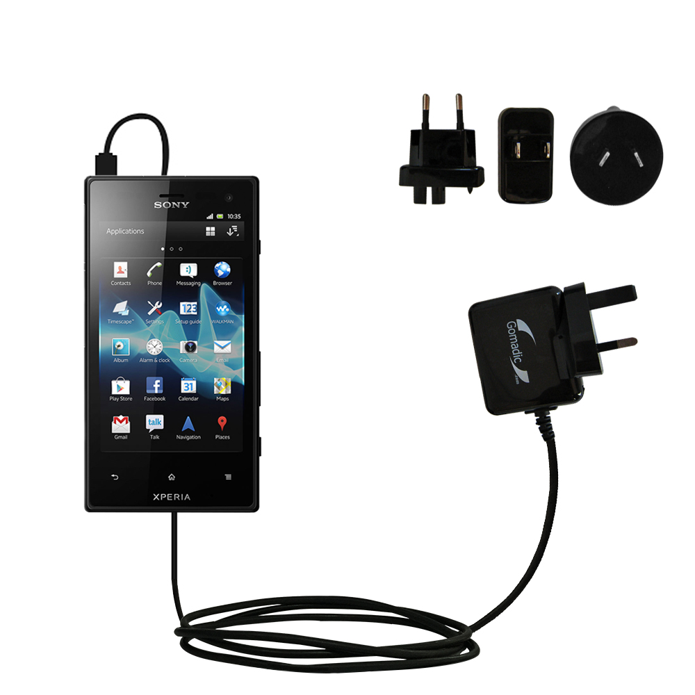 International Wall Charger compatible with the Sony Xperia Acro S