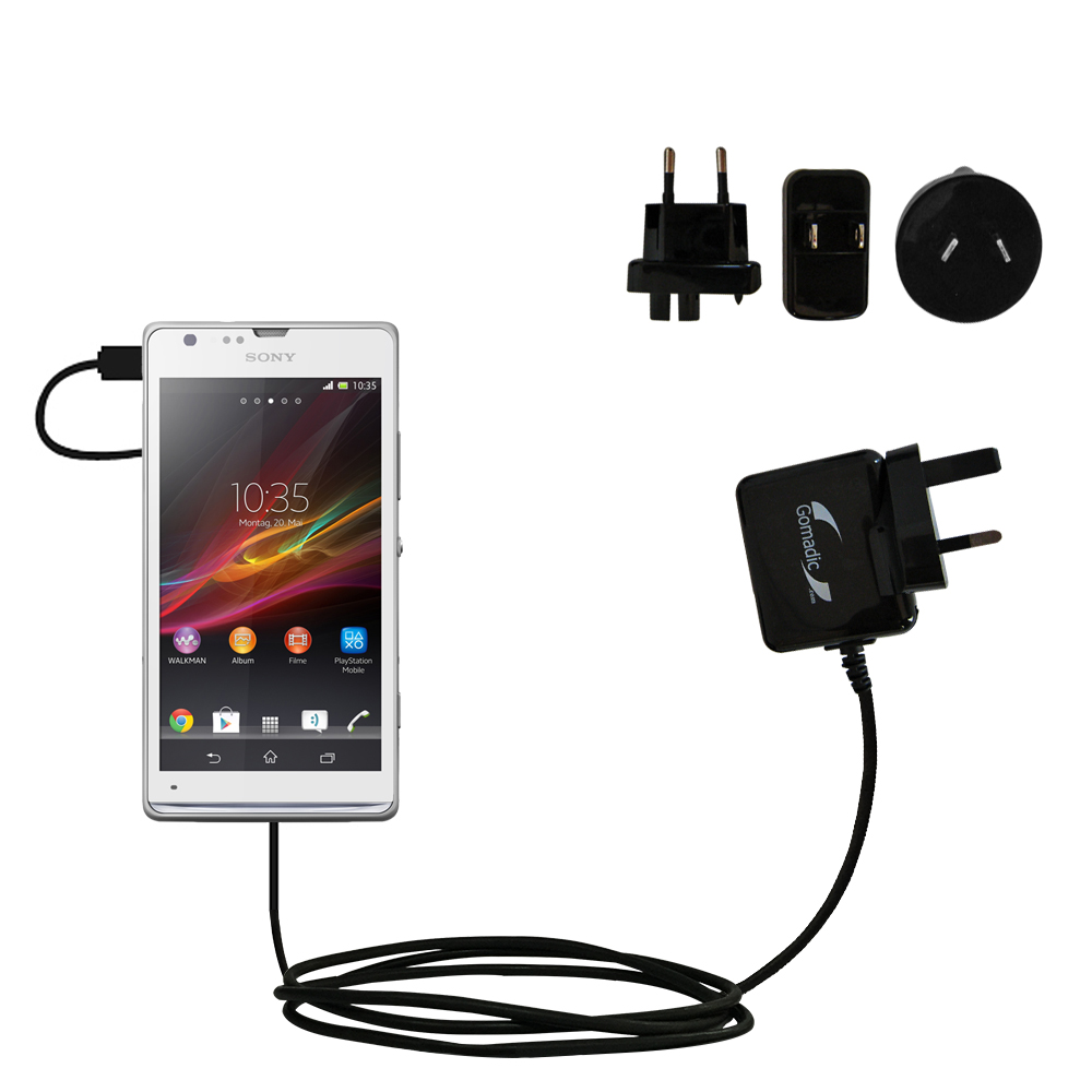 International Wall Charger compatible with the Sony Xperia SP
