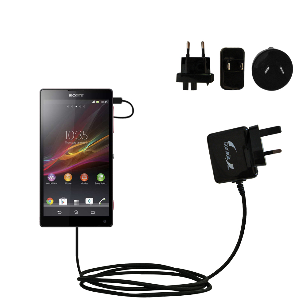 International Wall Charger compatible with the Sony Xperia Z1