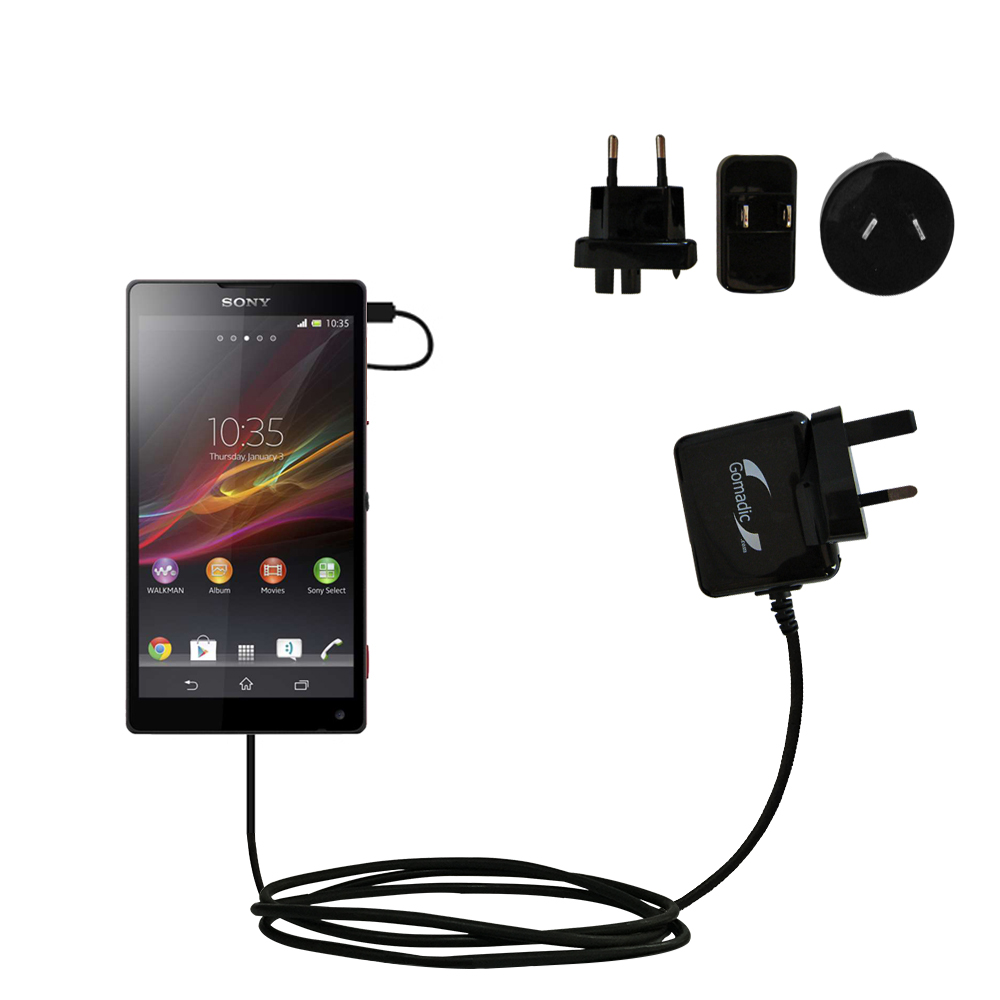 International Wall Charger compatible with the Sony Xperia ZL