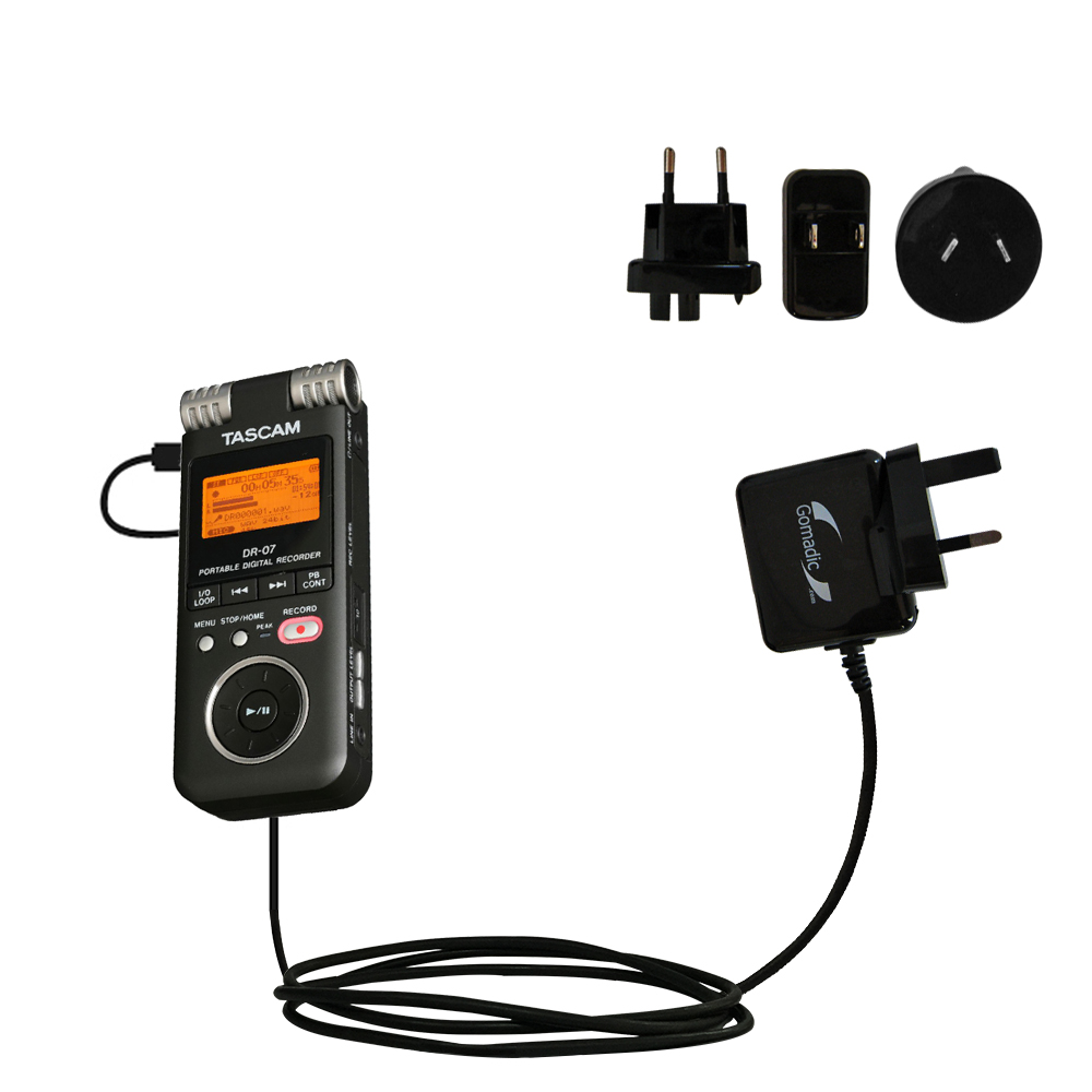 International Wall Charger compatible with the Tascam DR-07