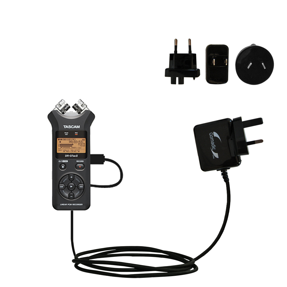 International Wall Charger compatible with the Tascam DR-07 MK II