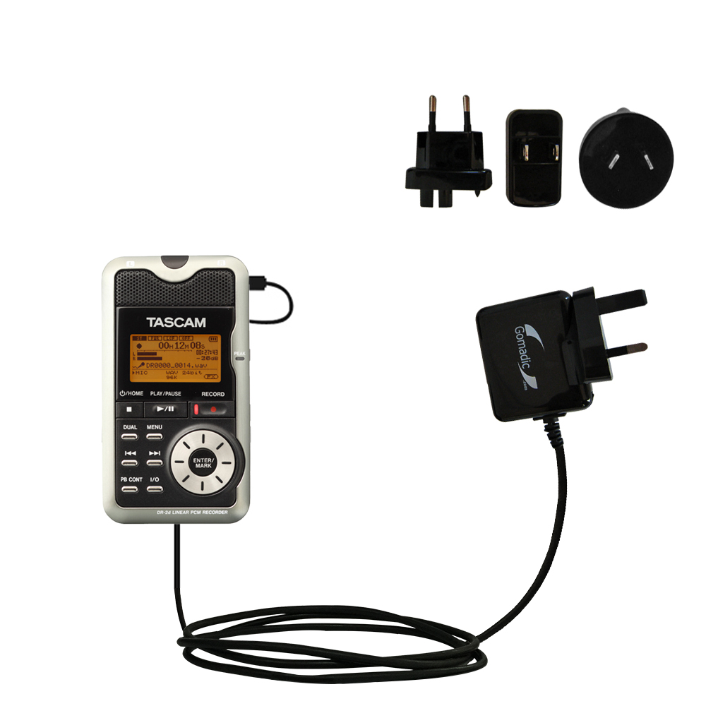 International Wall Charger compatible with the Tascam DR-2d