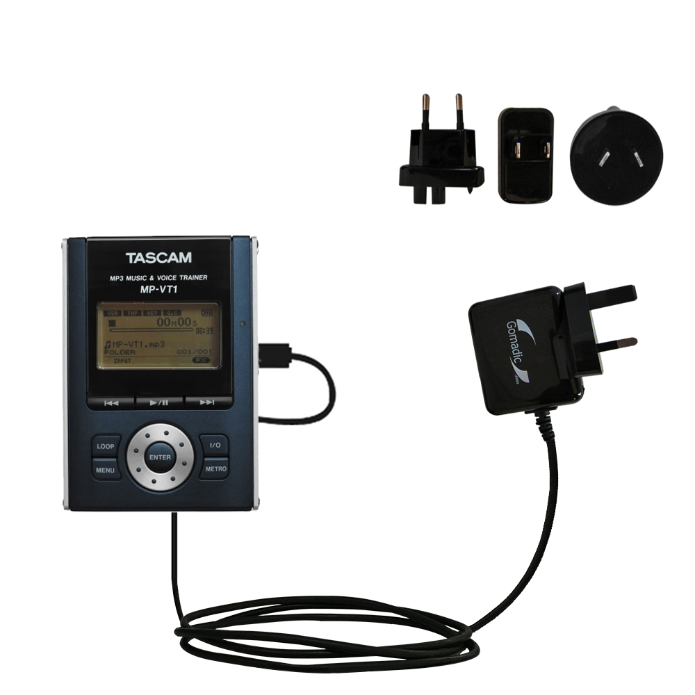 International Wall Charger compatible with the Tascam MP-VT1