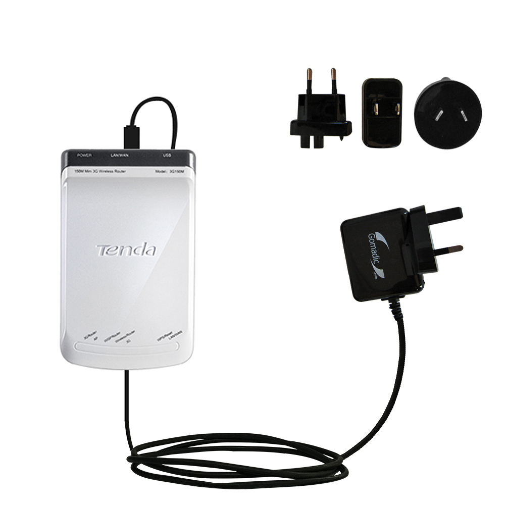 International Wall Charger compatible with the Tenda 3G150M Portable Router