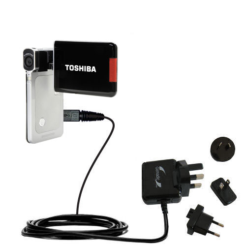 International Wall Charger compatible with the Toshiba Camileo S20 HD Camcorder