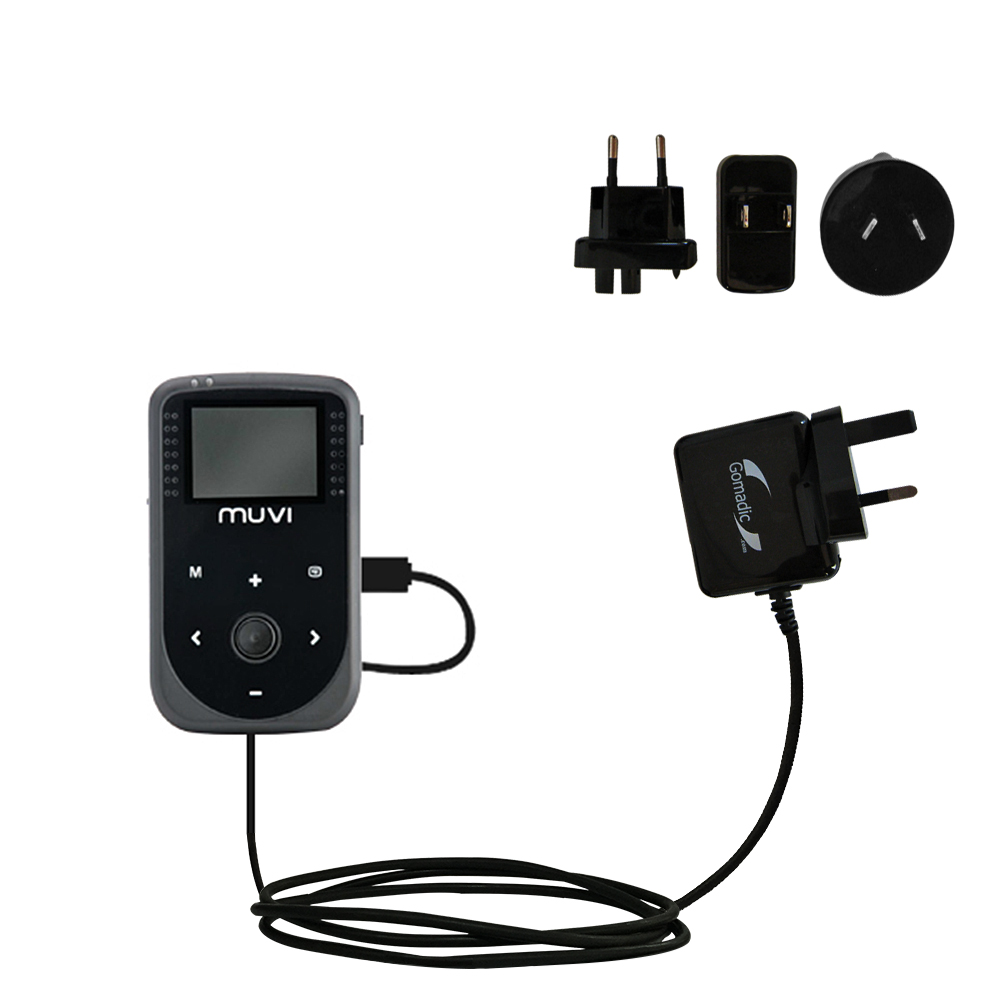 International Wall Charger compatible with the Veho Muvi HD VCC-005