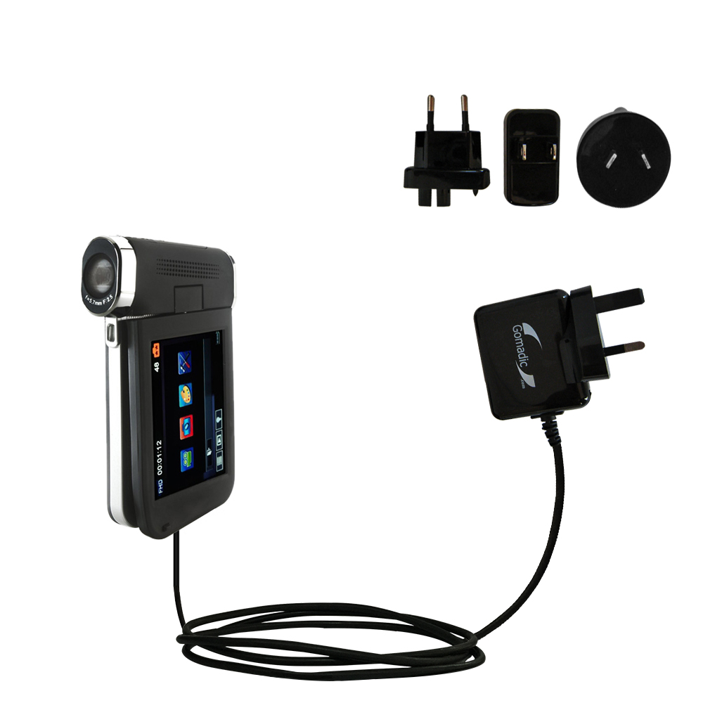 International Wall Charger compatible with the Veho Muvi Kuzo VC-008