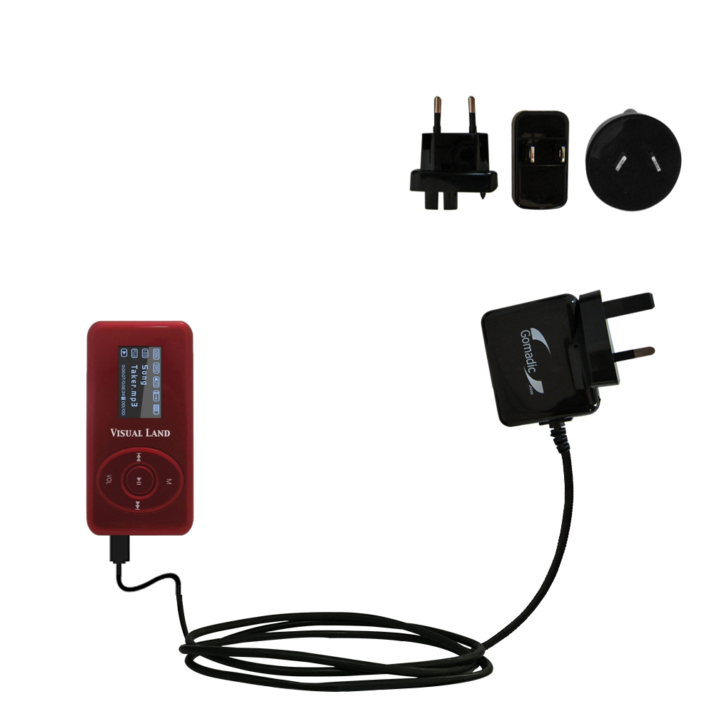 International Wall Charger compatible with the Visual Land V-Clip Pro ME-903