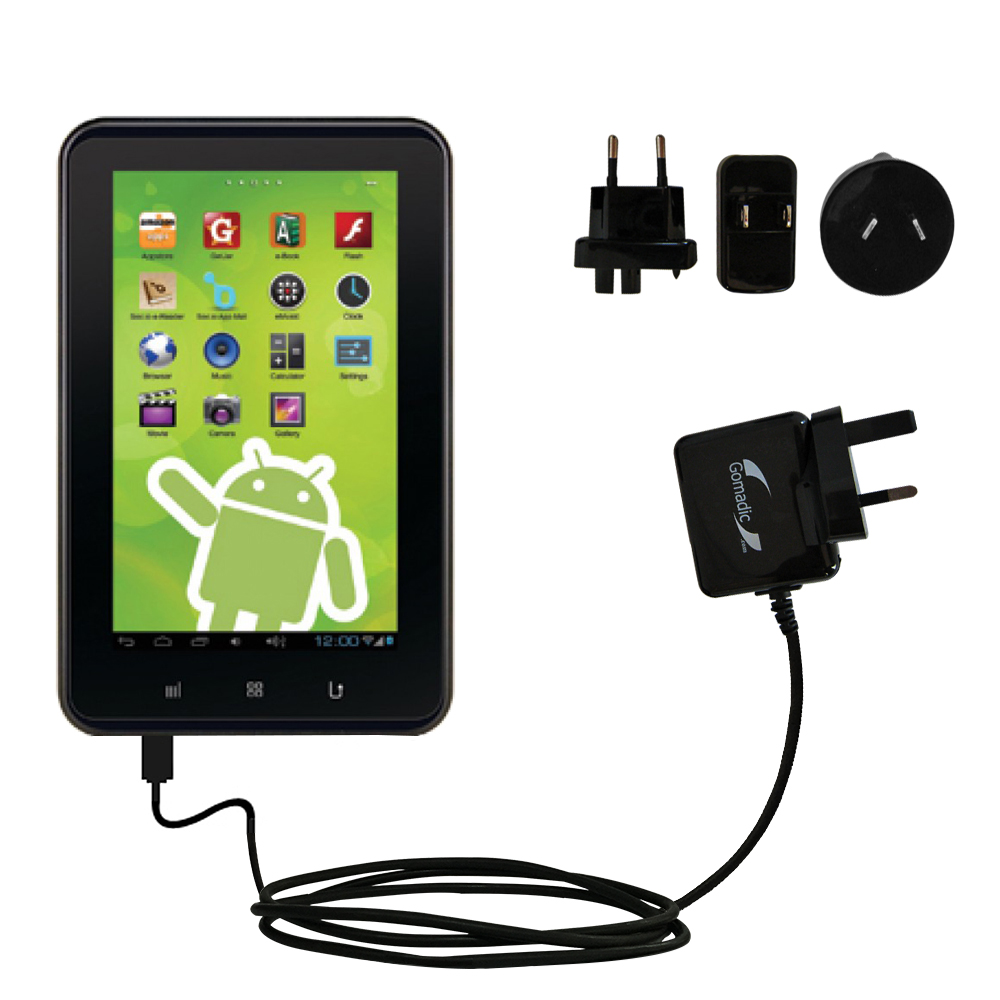 International Wall Charger compatible with the Zeki Android Tablet TBQ1063B