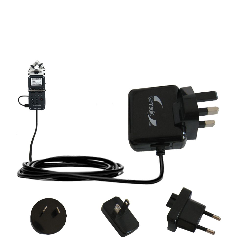 International Wall Charger compatible with the Zoom H5 Handy Recorder