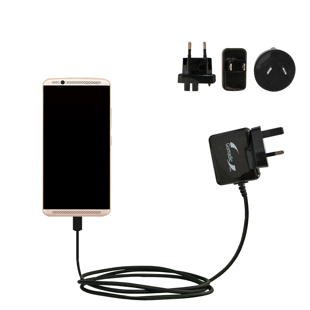 International Wall Charger compatible with the ZTE AXON 7