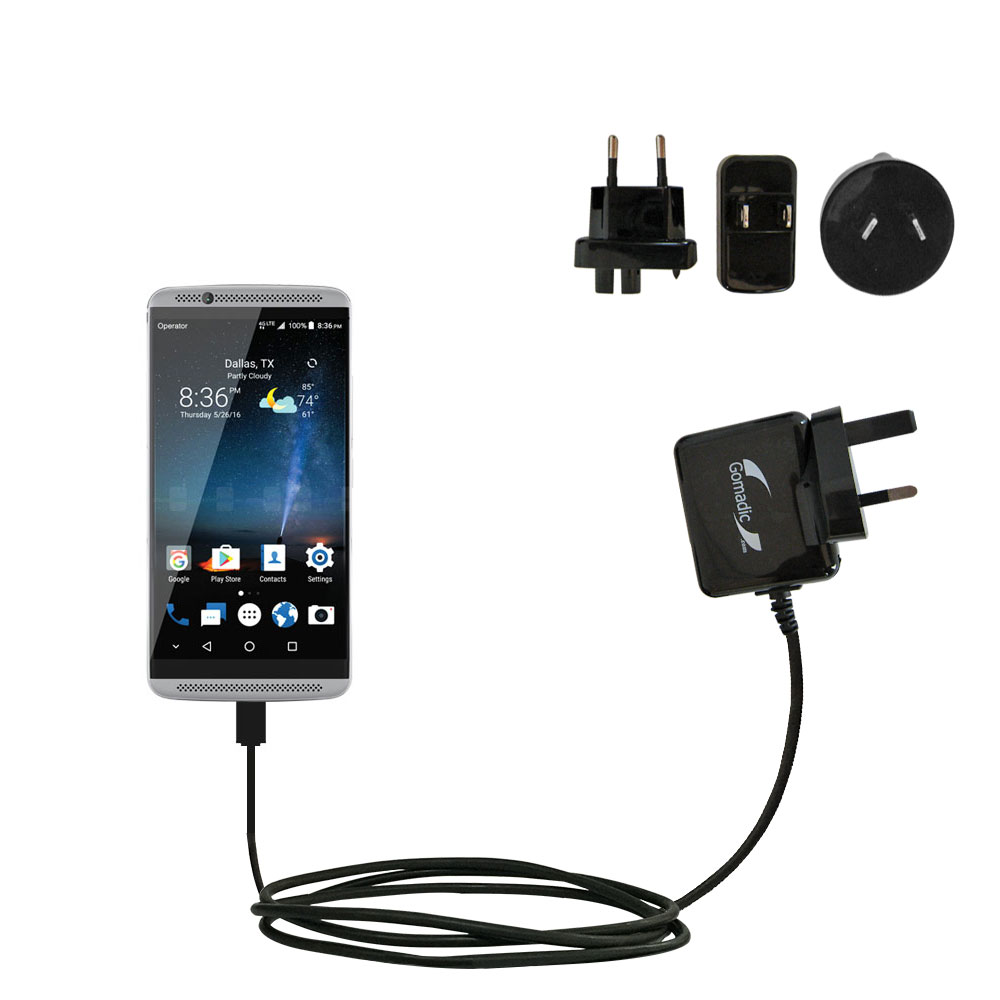 International Wall Charger compatible with the ZTE Axon 7 Mini