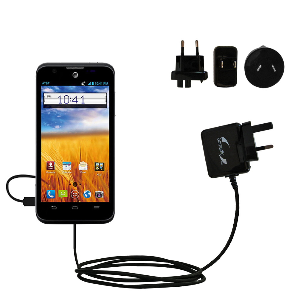 International Wall Charger compatible with the ZTE Mustang Z998