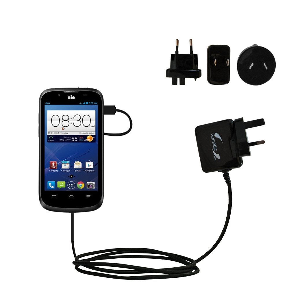 International Wall Charger compatible with the ZTE Overture