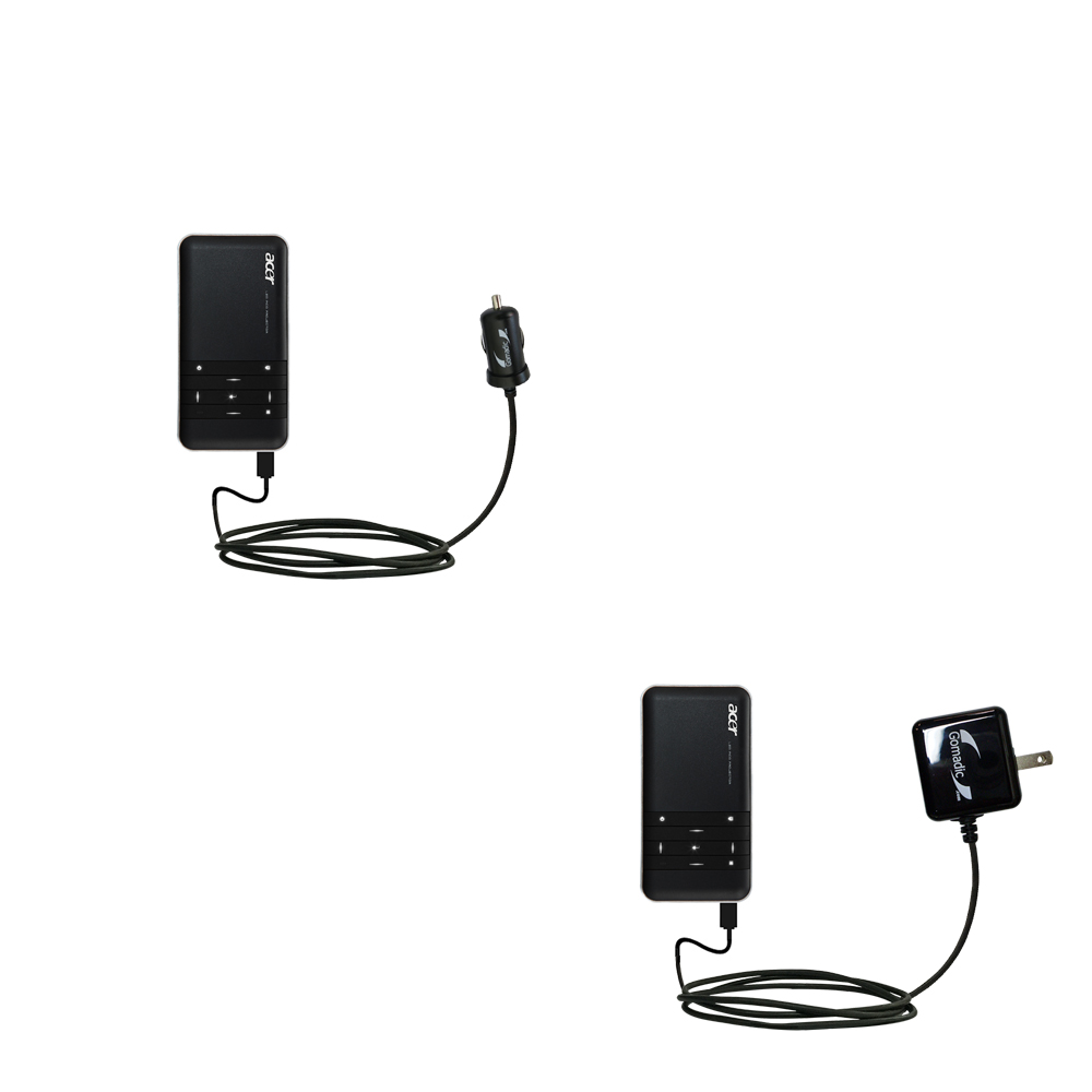 Car & Home Charger Kit compatible with the Acer C20 DLP Projector