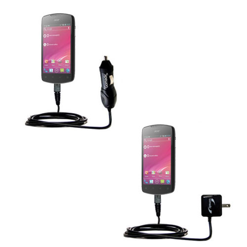 Car & Home Charger Kit compatible with the Acer Liquid Glow