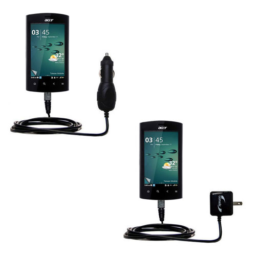 Car & Home Charger Kit compatible with the Acer Liquid Metal