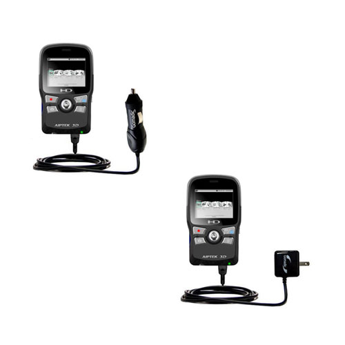 Car & Home Charger Kit compatible with the Aiptek i2 3D Video Camcorder
