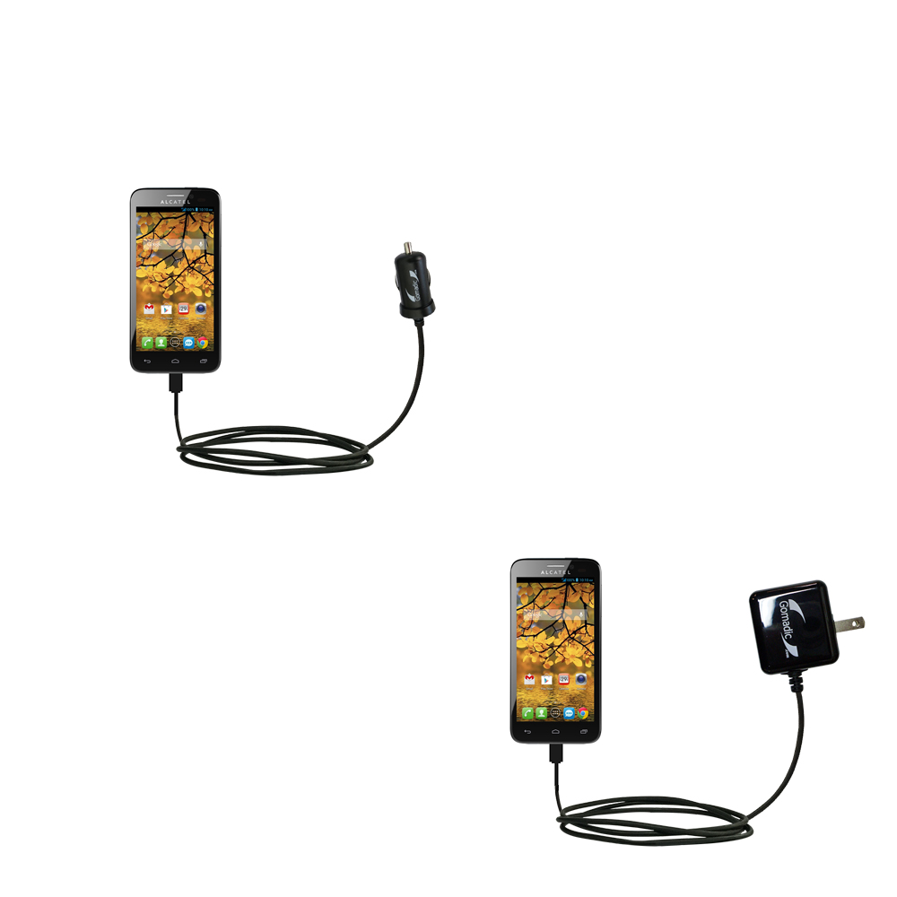 Car & Home Charger Kit compatible with the Alcatel One Touch Evolve