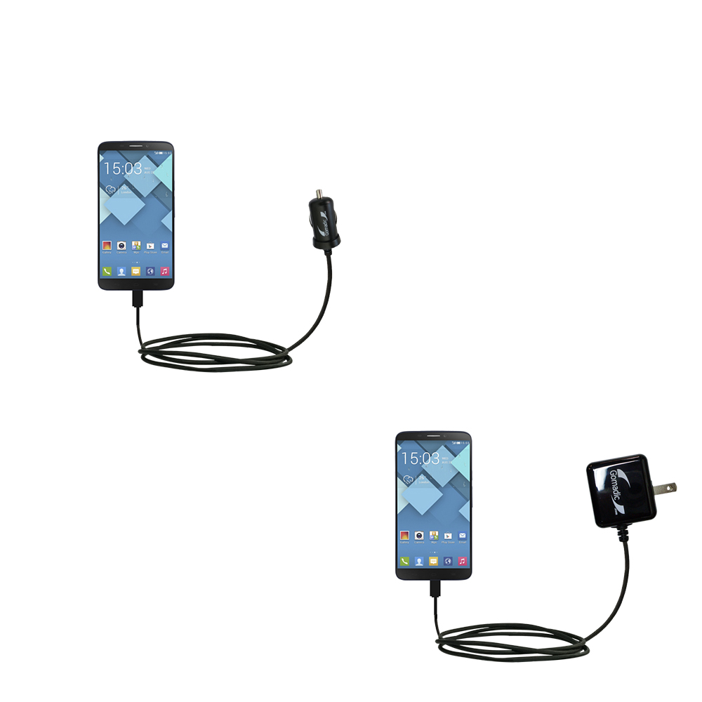Car & Home Charger Kit compatible with the Alcatel One Touch Hero