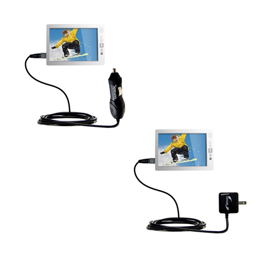 Car & Home Charger Kit compatible with the Aluratek  APMP101F Video Player