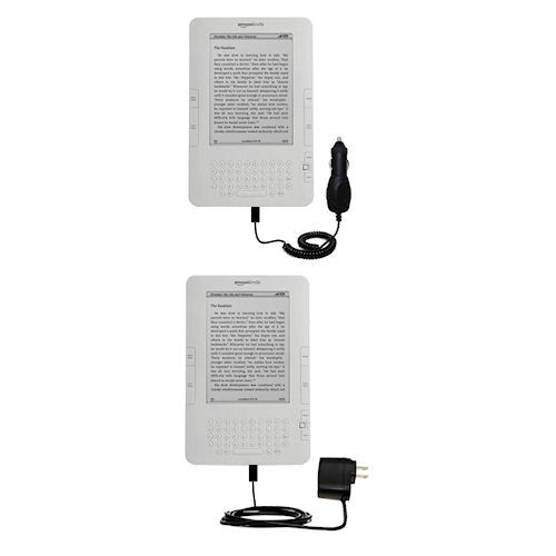 Car & Home Charger Kit compatible with the Amazon Kindle Fire HD / HDX / DX / Touch / Keyboard / WiFi / 3G