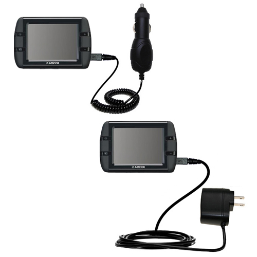 Car & Home Charger Kit compatible with the Amcor Navigation 3500