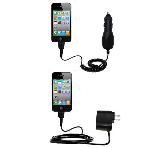 Car & Home Charger Kit compatible with the Apple iPhone 4