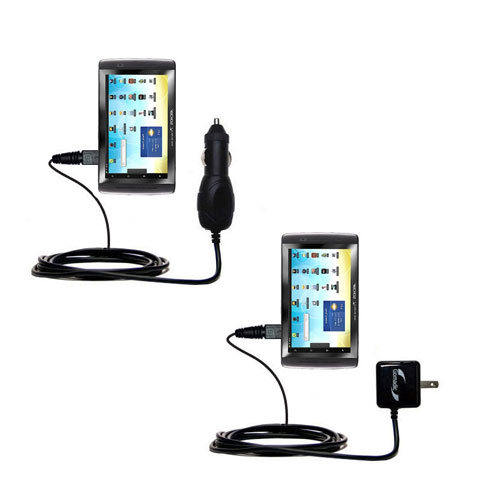 Car & Home Charger Kit compatible with the Archos 101 Internet Tablet