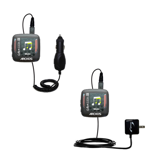 Car & Home Charger Kit compatible with the Archos 14 Vision A14VG