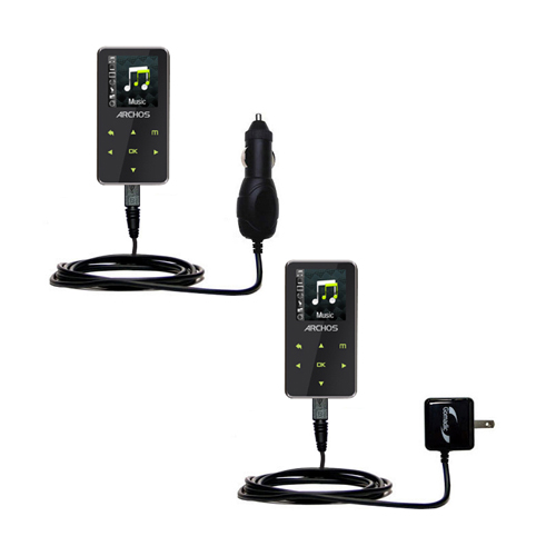 Car & Home Charger Kit compatible with the Archos 15 15b Vision A15VS