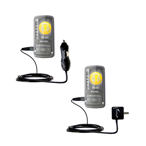 Car & Home Charger Kit compatible with the Archos 20b 20c Vision