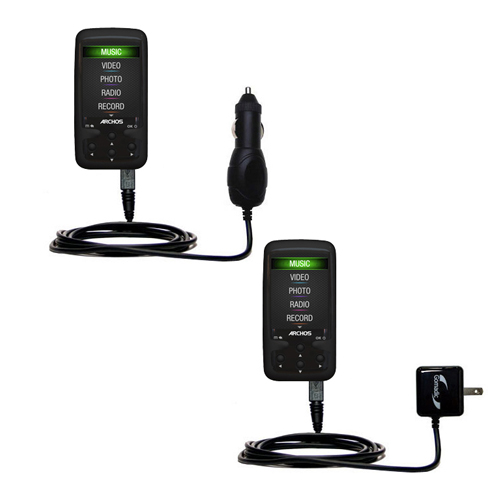 Car & Home Charger Kit compatible with the Archos 24 Vision AV24VB