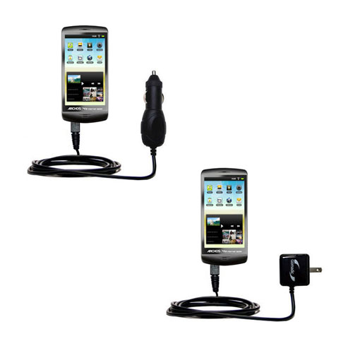 Car & Home Charger Kit compatible with the Archos 28 / 32 / 43 Internet Tablet