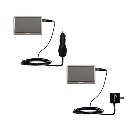 Car & Home Charger Kit compatible with the Archos 43 Vision A43VB