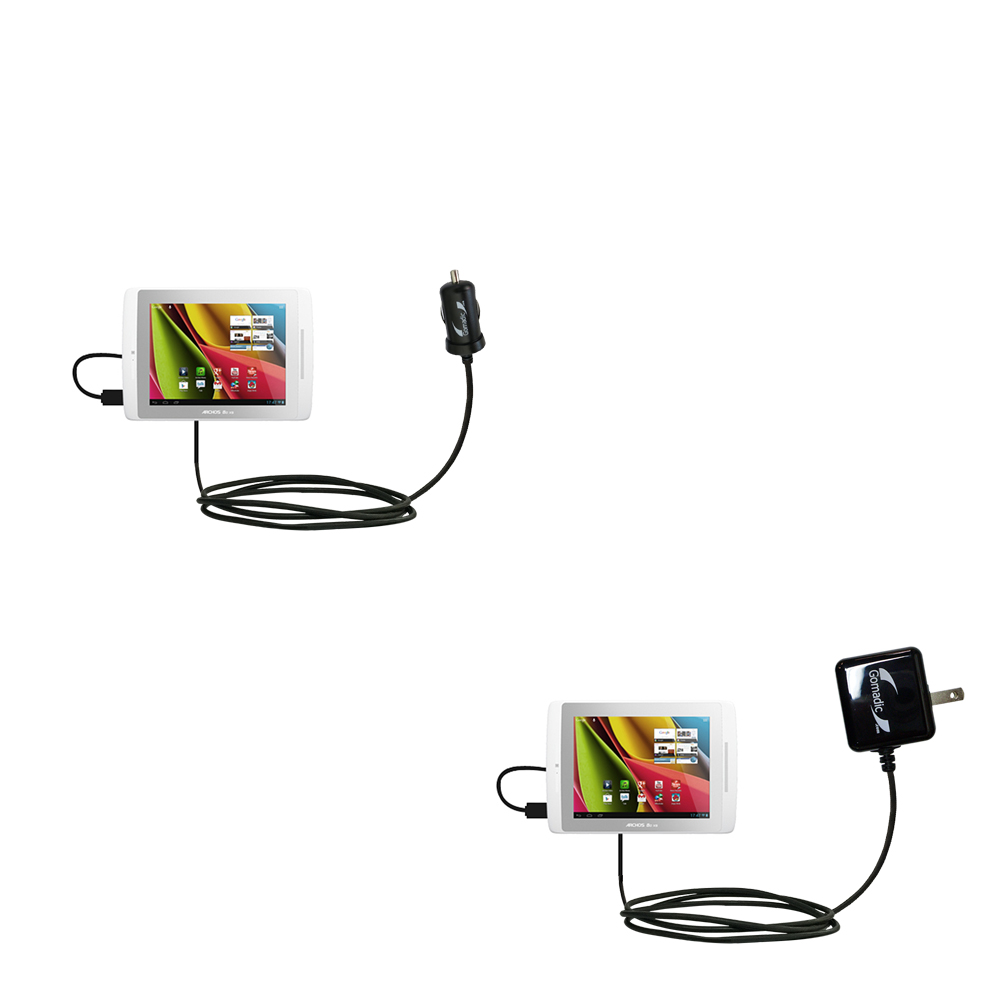 Car & Home Charger Kit compatible with the Archos 80 XS Gen 10