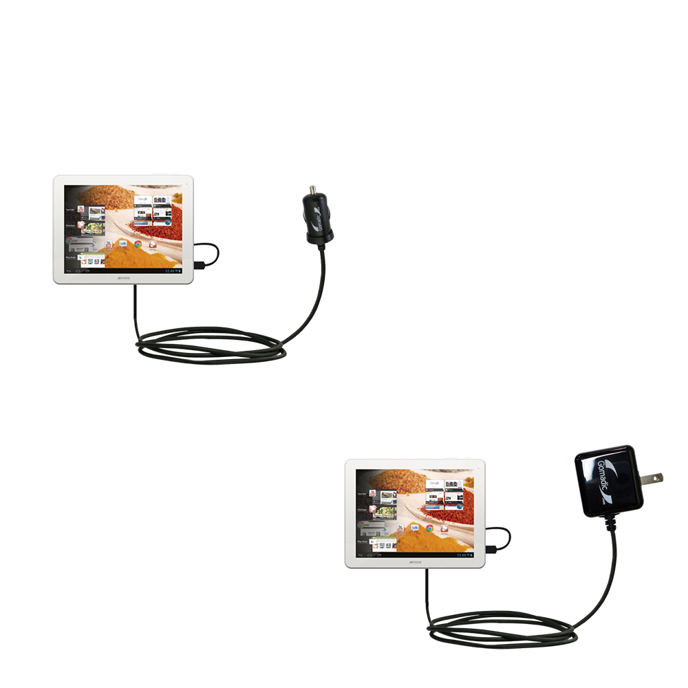 Car & Home Charger Kit compatible with the Archos Chefpad